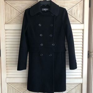 Wool Pea Coat  Black 8 Kenneth Cole Reaction